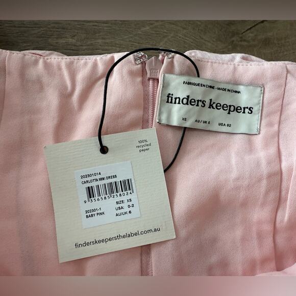 NWT Finders Keepers Carlotta Pink Ruched Puff Sleeve Mini Dress Size XS - Picture 9 of 14